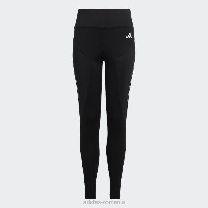 Adidas colanți negri aeroready cu talie înaltă 7/8 copii alb negru 2JBN12088
