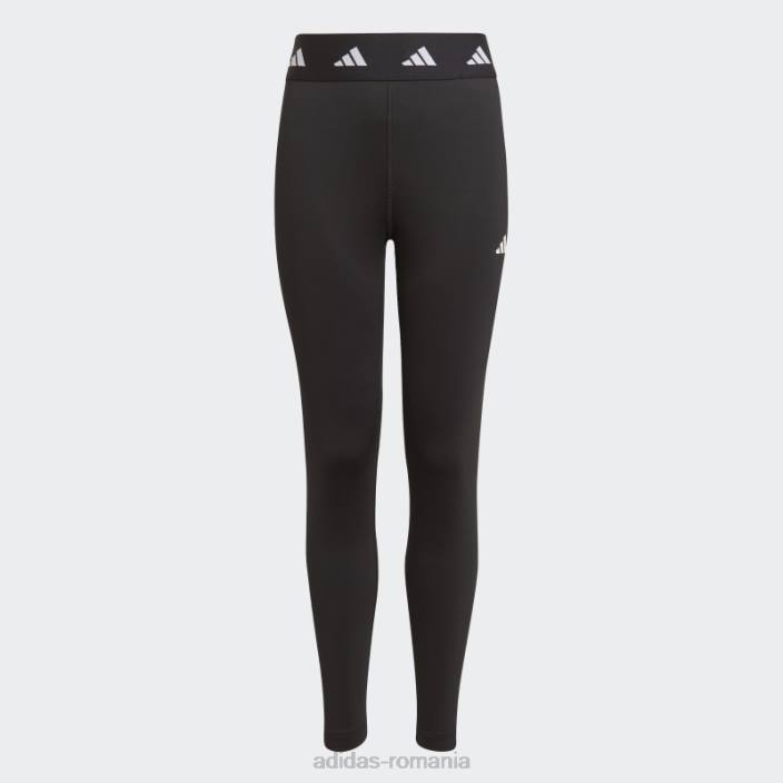 Adidas colanți negri aeroready techfit 7/8 copii alb negru 2JBN12118
