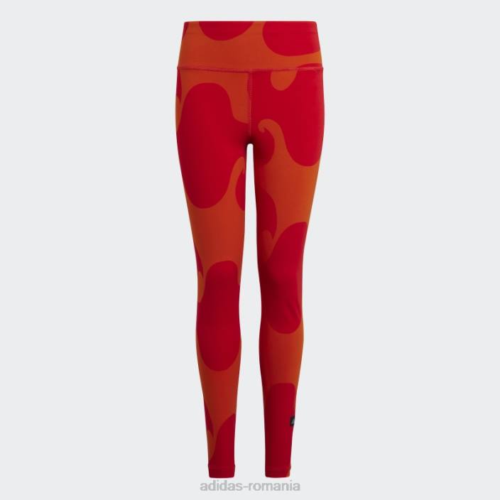 Adidas colanti bumbac marimekko portocaliu adidas copii portocaliu/roșu luxuriant 2JBN3468