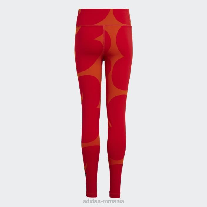 Adidas colanti bumbac marimekko portocaliu adidas copii portocaliu/roșu luxuriant 2JBN3468