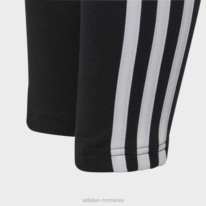 Adidas colanti cu 3 dungi esentiali albi copii alb negru 2JBN12101