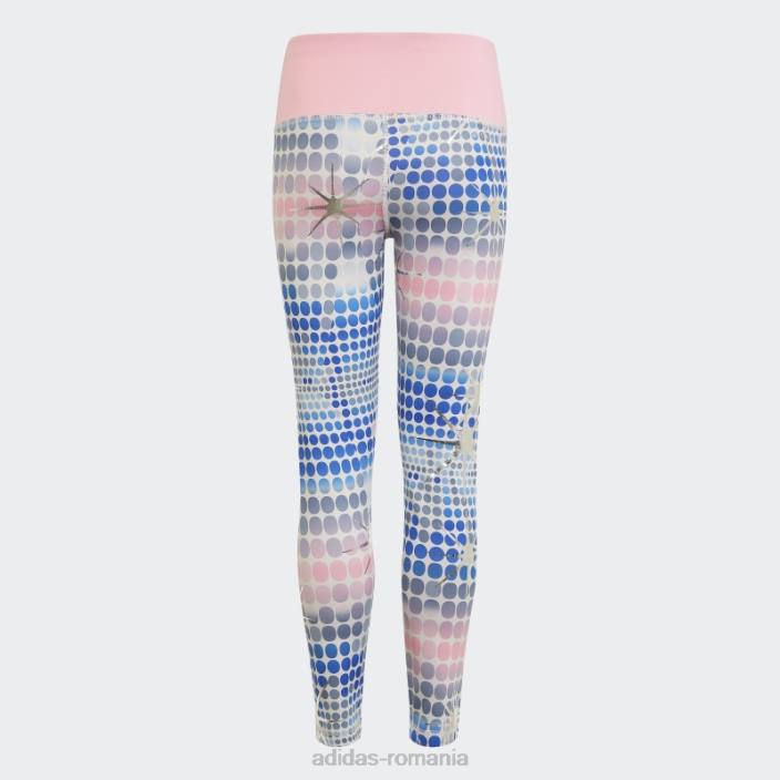 Adidas colanti cu imprimeu dance allover otel adidas copii otel/roz/argintiu 2JBN3480