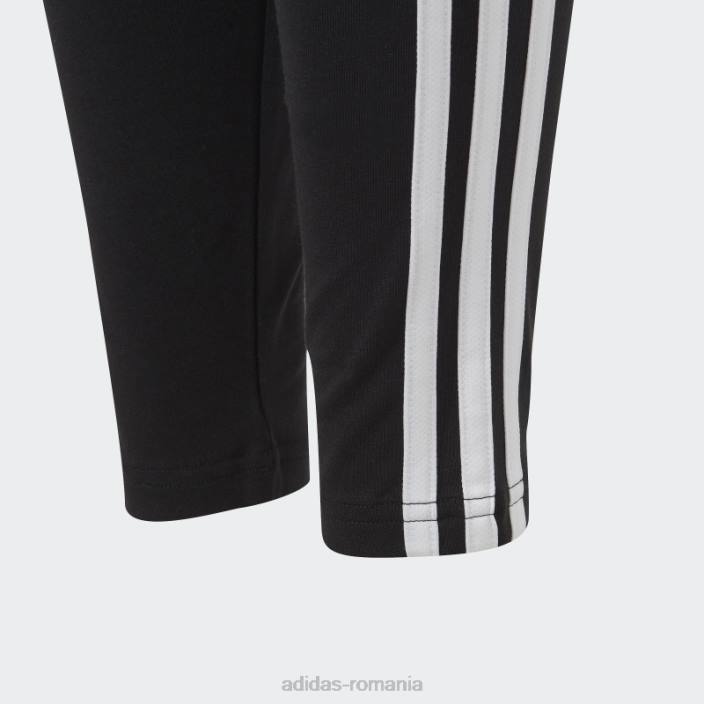Adidas colanti din bumbac cu 3 dungi alb copii alb negru 2JBN3448