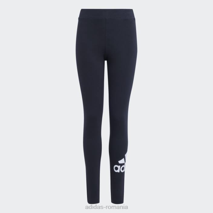 Adidas colanti din bumbac cu logo mare essentials negri copii alb negru 2JBN12080