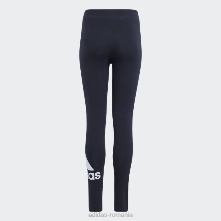 Adidas colanti din bumbac cu logo mare essentials negri copii alb negru 2JBN12080