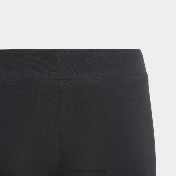 Adidas colanti din bumbac cu logo mare essentials negri copii alb negru 2JBN12080