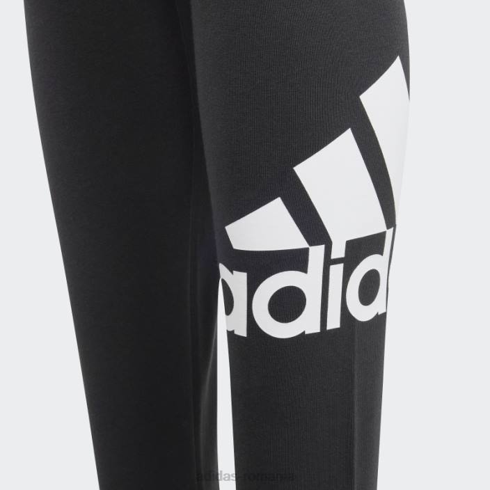 Adidas colanti din bumbac cu logo mare essentials negri copii alb negru 2JBN12080