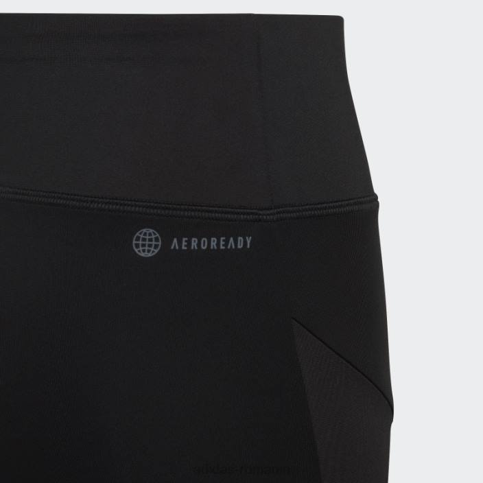 Adidas colanti negri aeroready cu talie mare 7/8 adidas copii alb negru 2JBN19173