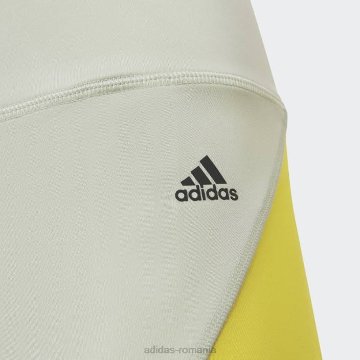 Adidas colanti verde aeroready hiit 7/8 copii verde/galben/gri 2JBN3466