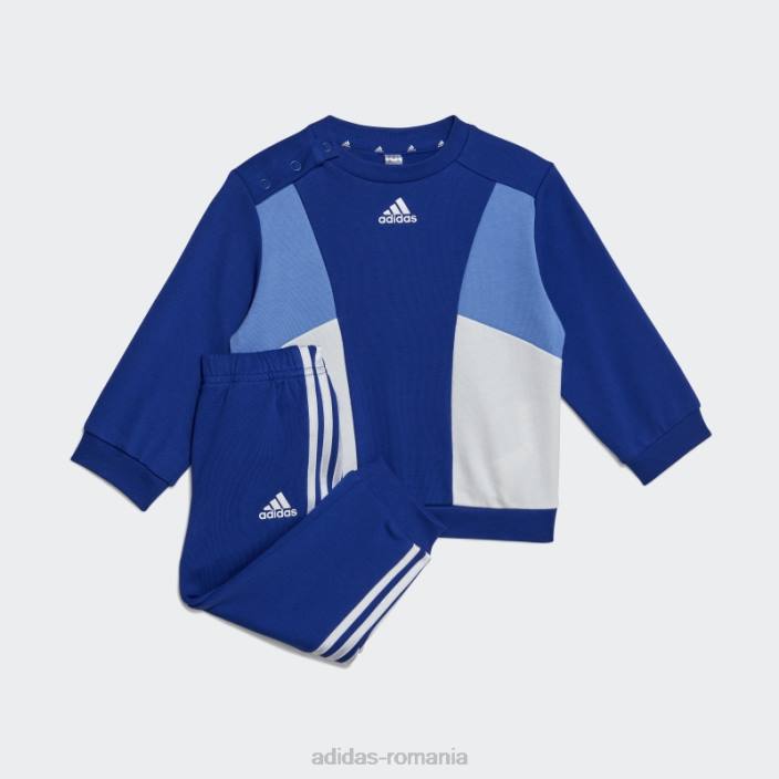 Adidas colorblock french terry jogger albastru adidas copii albastru alb 2JBN11688