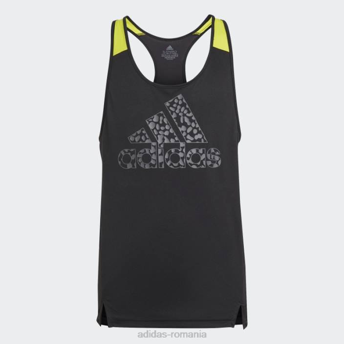 Adidas conceput pentru a muta maiou leopard negru fierbinte copii negru/galben acid/gri 2JBN3478