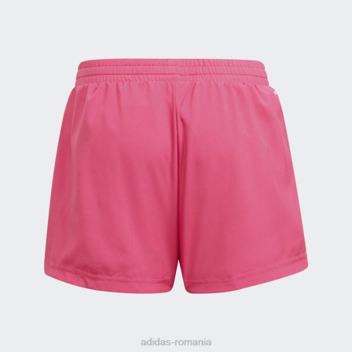 Adidas conceput pentru a muta pantaloni scurți cu 3 dungi chiar magenta fierbinți copii magenta/rosu real 2JBN19226