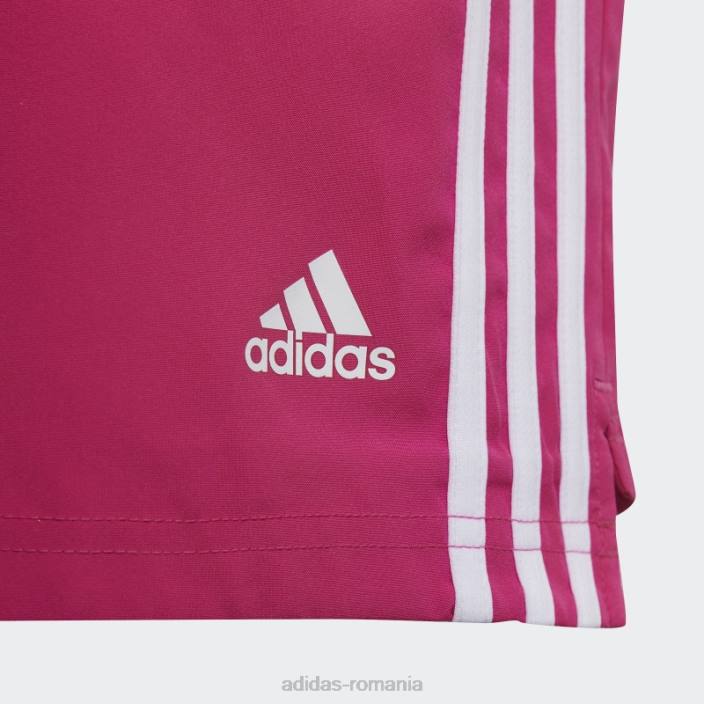 Adidas conceput pentru a muta pantaloni scurți cu 3 dungi magenta real copii magenta/alb real 2JBN12076