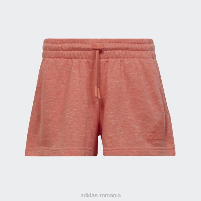 Adidas corl mel future icons pantaloni scurți cu logo mare copii corl mel/alb 2JBN12107