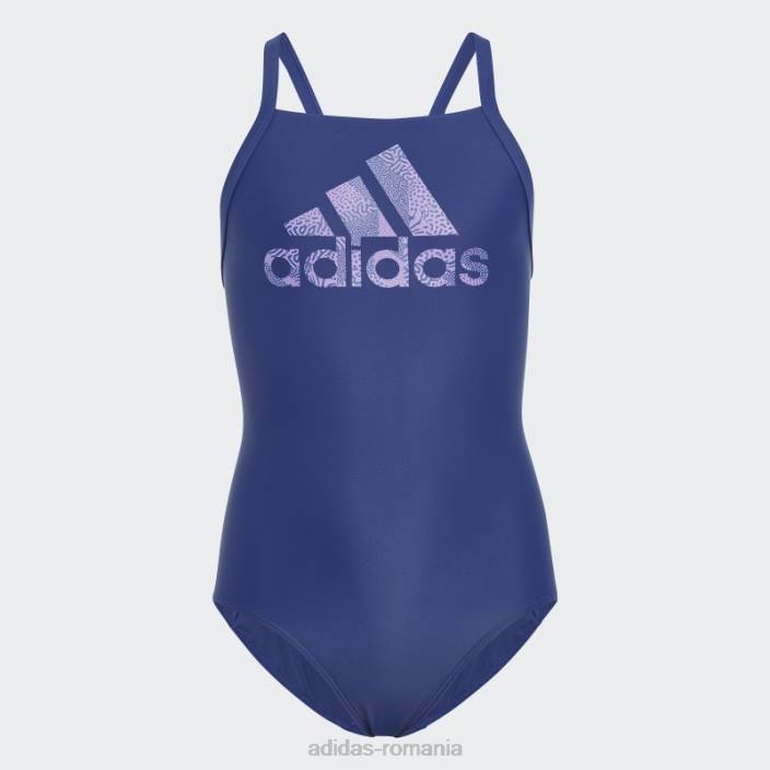 Adidas costum de baie cu logo mare victoria albastru copii victorie albastru/violet 2JBN19141