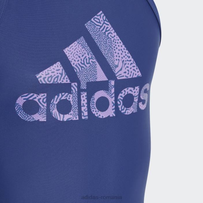 Adidas costum de baie cu logo mare victoria albastru copii victorie albastru/violet 2JBN19141
