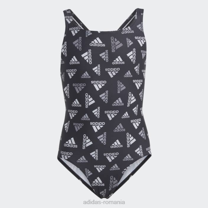 Adidas costum de baie cu logo negru adidas copii alb negru 2JBN19209
