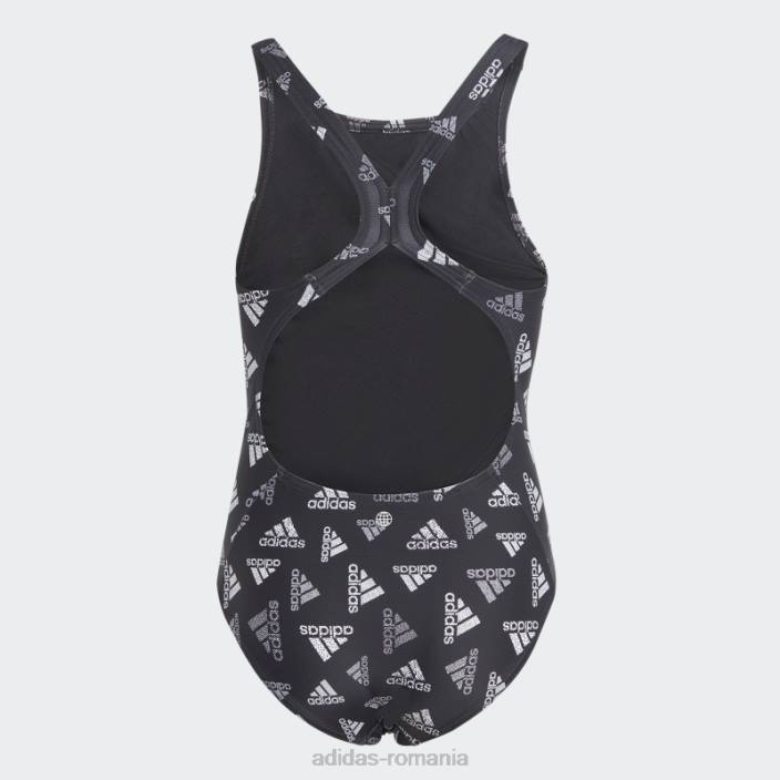 Adidas costum de baie cu logo negru adidas copii alb negru 2JBN19209