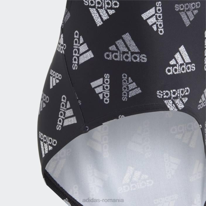 Adidas costum de baie cu logo negru adidas copii alb negru 2JBN19209