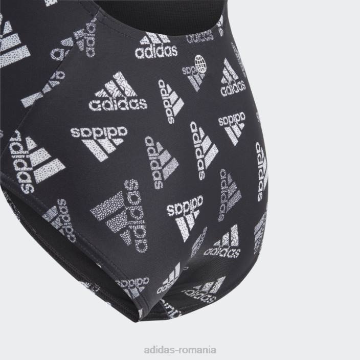 Adidas costum de baie cu logo negru adidas copii alb negru 2JBN19209
