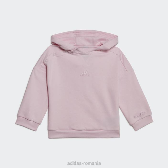 Adidas costum de sport adidas cu glugă roz copii roz 2JBN12063
