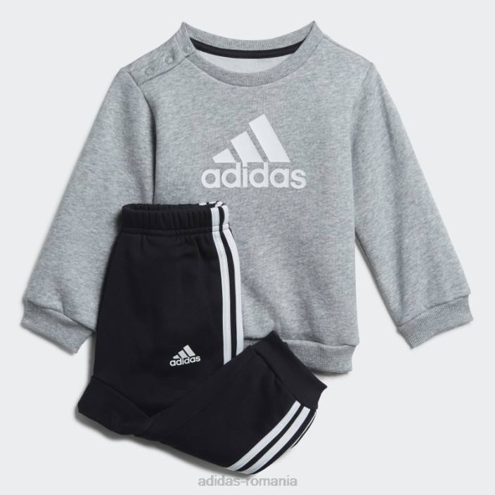 Adidas ecuson gri mediu al set de jogger sport adidas copii gri mediu/alb 2JBN18519