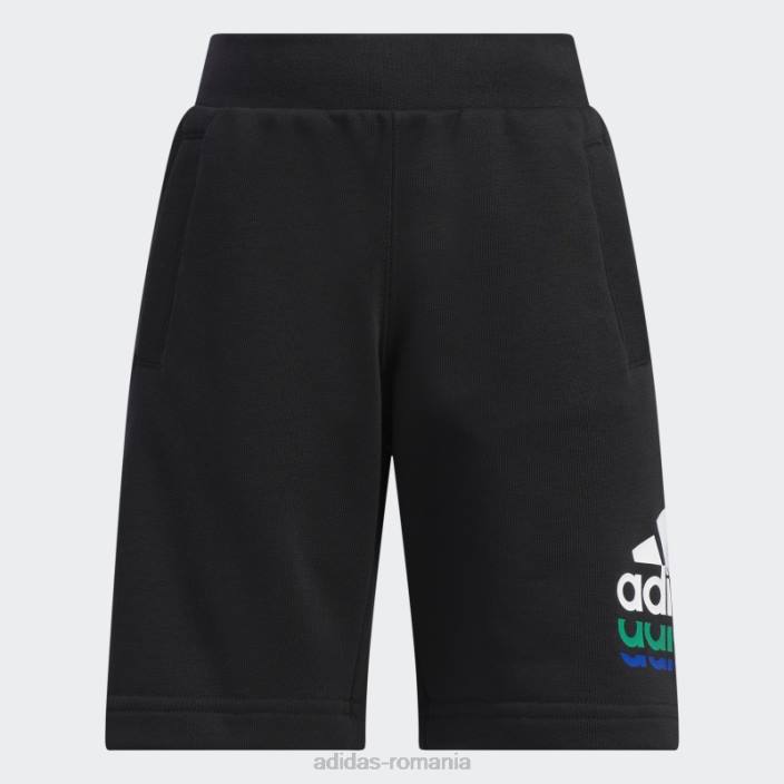 Adidas emblema sport logo pantaloni scurți negru copii negru 2JBN3811