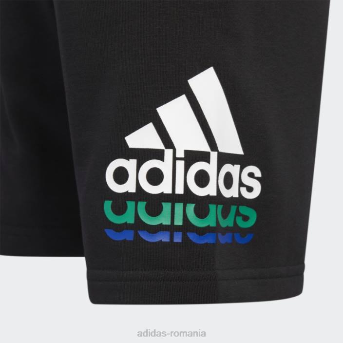 Adidas emblema sport logo pantaloni scurți negru copii negru 2JBN3811