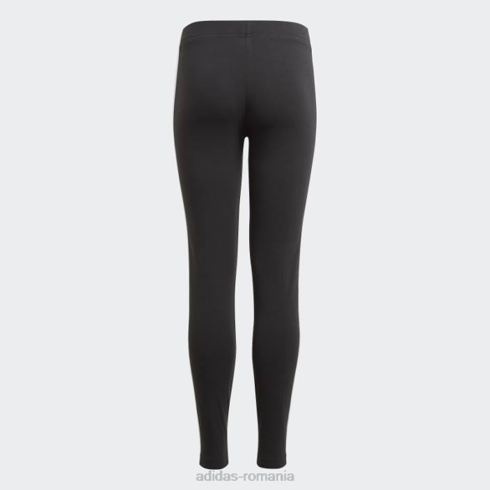 Adidas esențiale 3 dungi jambiere negru fashion copii alb negru 2JBN19219