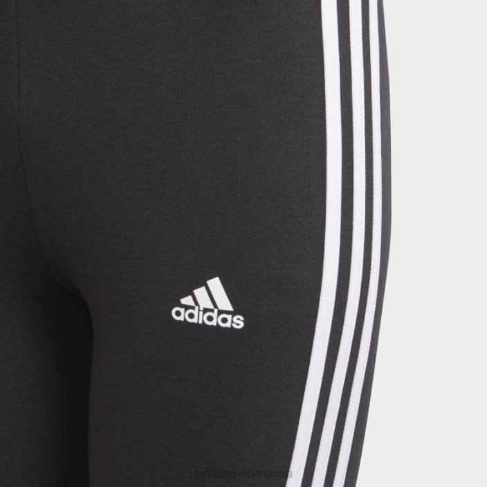 Adidas esențiale 3 dungi jambiere negru fashion copii alb negru 2JBN19219