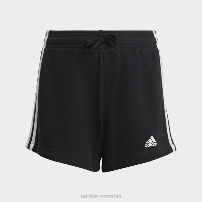Adidas esențiale pantaloni scurți cu 3 dungi alb fashion copii alb negru 2JBN3447