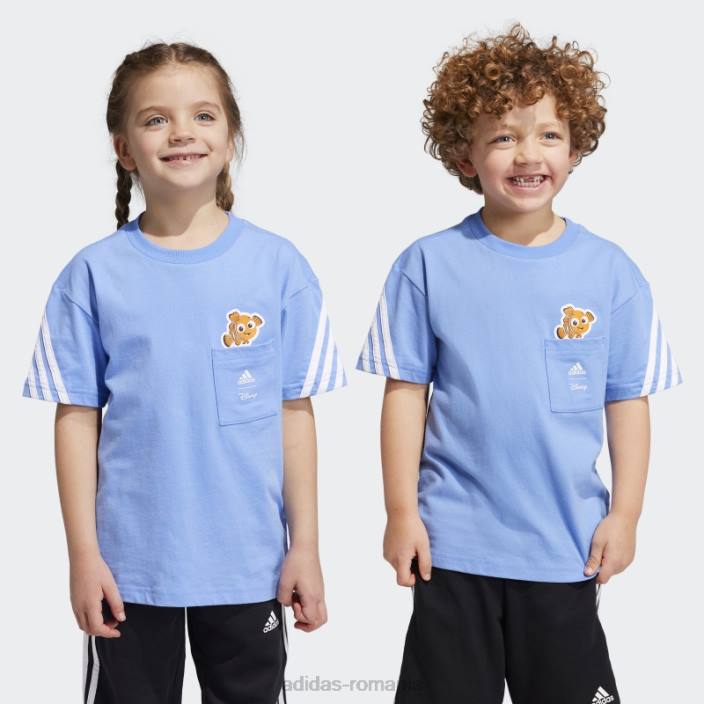Adidas finding Nemo tee blue copii albastru alb 2JBN11719