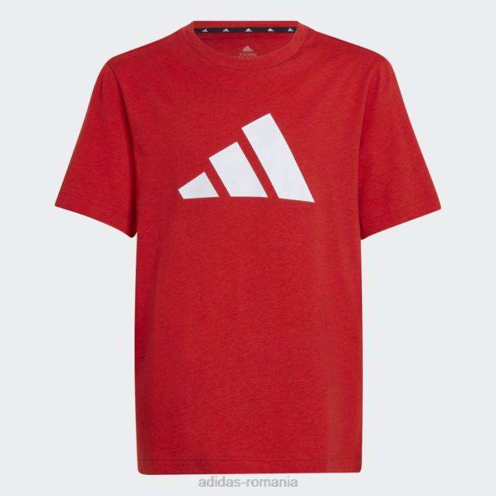 Adidas future icons 3-stripes logo tricou roșu mel copii roșu mel/alb 2JBN18841