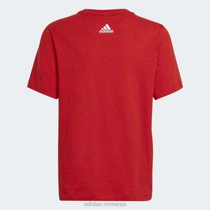 Adidas future icons 3-stripes logo tricou roșu mel copii roșu mel/alb 2JBN18841