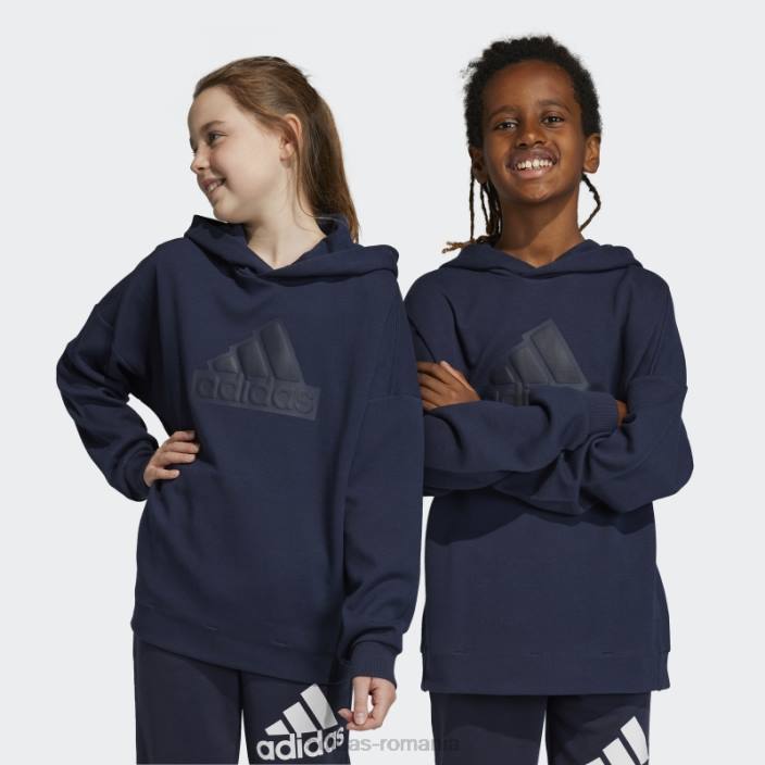 Adidas future icons logo hanorac cu glugă cerneală adidas copii cerneală 2JBN11790