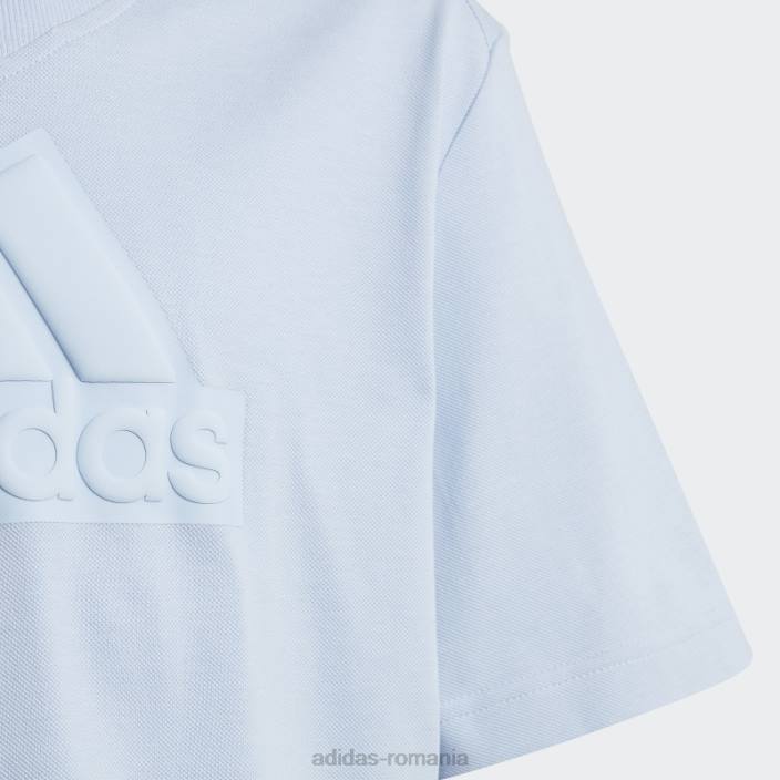 Adidas future icons logo piqué tricou albastru zori copii zori albastre 2JBN11864