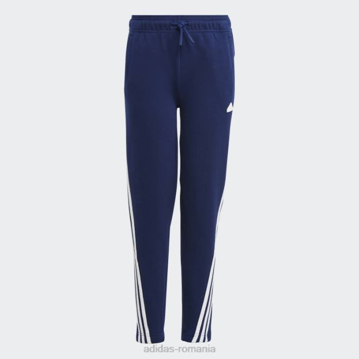 Adidas future icons pantaloni de jogging cu 3 dungi până la glezne, albastru închis copii albastru închis/alb 2JBN18806