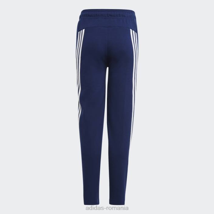 Adidas future icons pantaloni de jogging cu 3 dungi până la glezne, albastru închis copii albastru închis/alb 2JBN18806