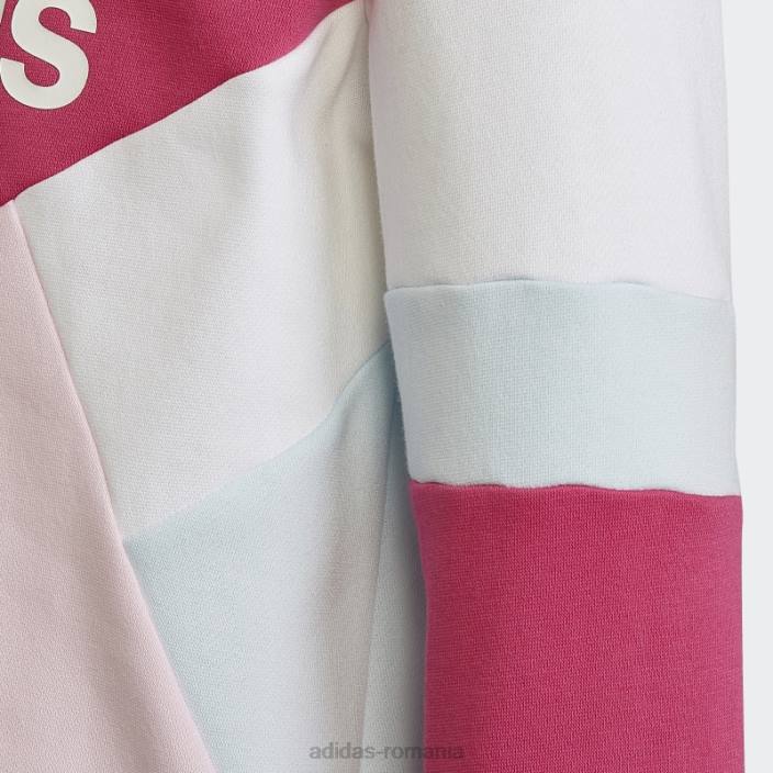 Adidas hanorac adidas cu fleece colorblock real magenta copii magenta real/roz/alb 2JBN11613