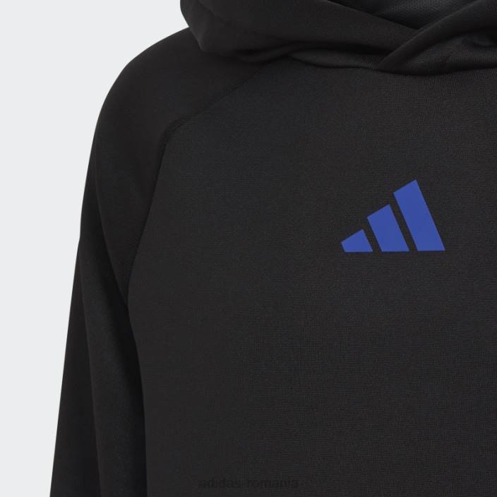 Adidas hanorac cu 3 dungi aeroready cu iconițe de tren negre copii negru/alb/fucsia/albastru 2JBN19072