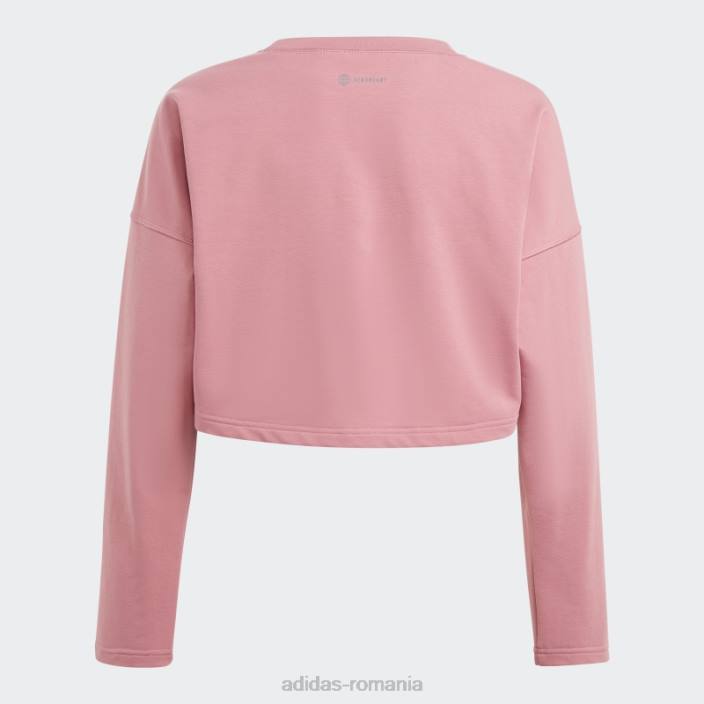 Adidas hanorac decupat aeroready yoga roz aprins copii roz 2JBN19186