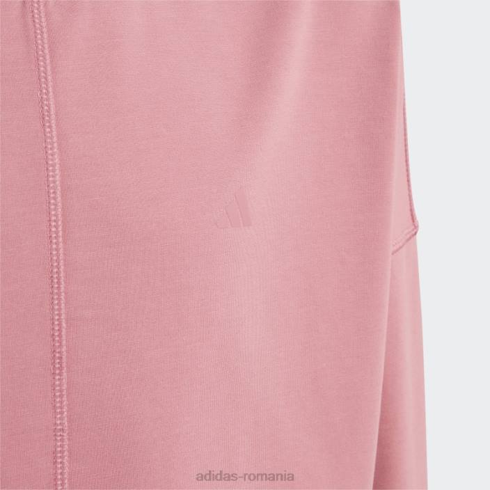 Adidas hanorac decupat aeroready yoga roz aprins copii roz 2JBN19186