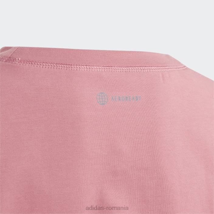 Adidas hanorac decupat aeroready yoga roz aprins copii roz 2JBN19186