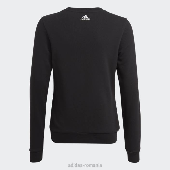 Adidas hanorac din bumbac cu logo mare essentials negru copii alb negru 2JBN12139