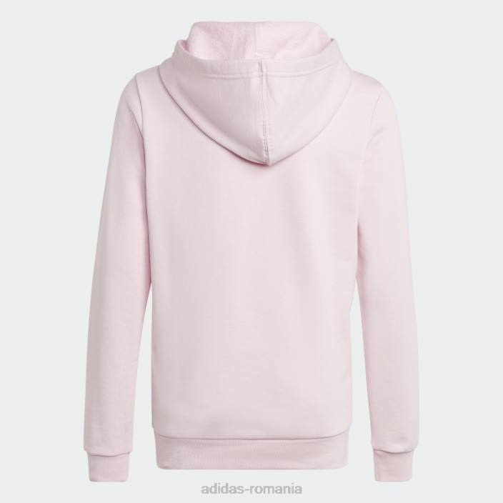 Adidas hanorac din bumbac cu logo mare, în două culori, roz essentials copii roz/fucsia/alb 2JBN11699