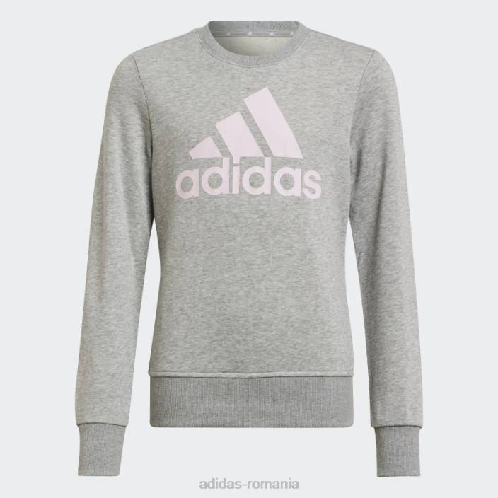 Adidas hanorac gri mediu essentials adidas copii gri mediu/roz 2JBN12087