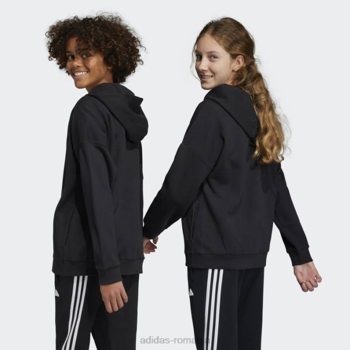 Adidas hanorac negru adidas cu glugă logo future icons copii negru 2JBN3315