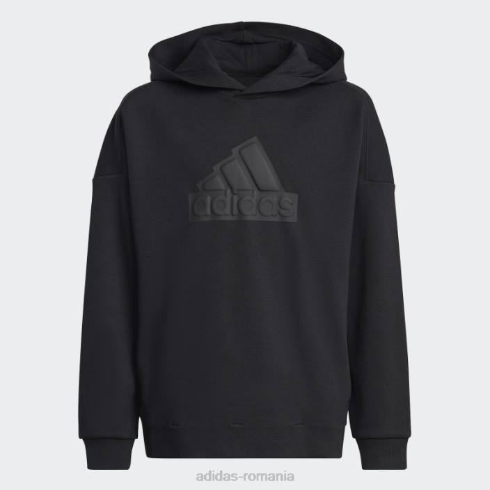 Adidas hanorac negru adidas cu glugă logo future icons copii negru 2JBN3315