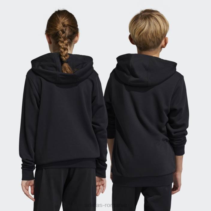 Adidas hanorac negru din bumbac cu logo mare essentials adidas copii alb negru 2JBN18627