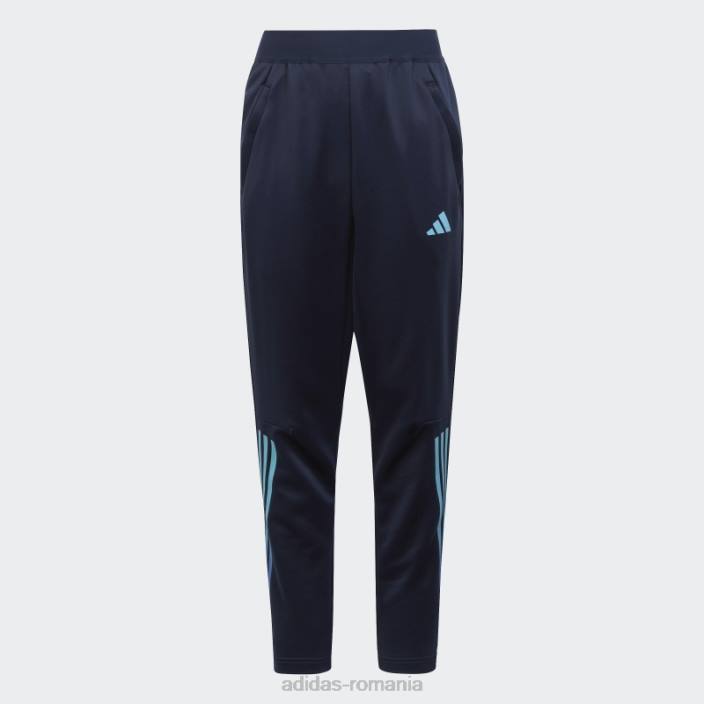 Adidas icoane tren de cerneală aeroready pantaloni de jogging din tricot cu 3 dungi copii cerneală/albastru 2JBN18377